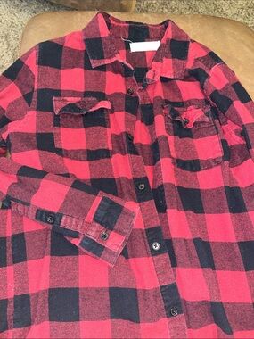 Kids Red Buffalo Plaid Button-Down Shirt